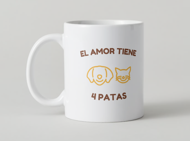 Taza Personalizada el Amor Tiene 4 patas