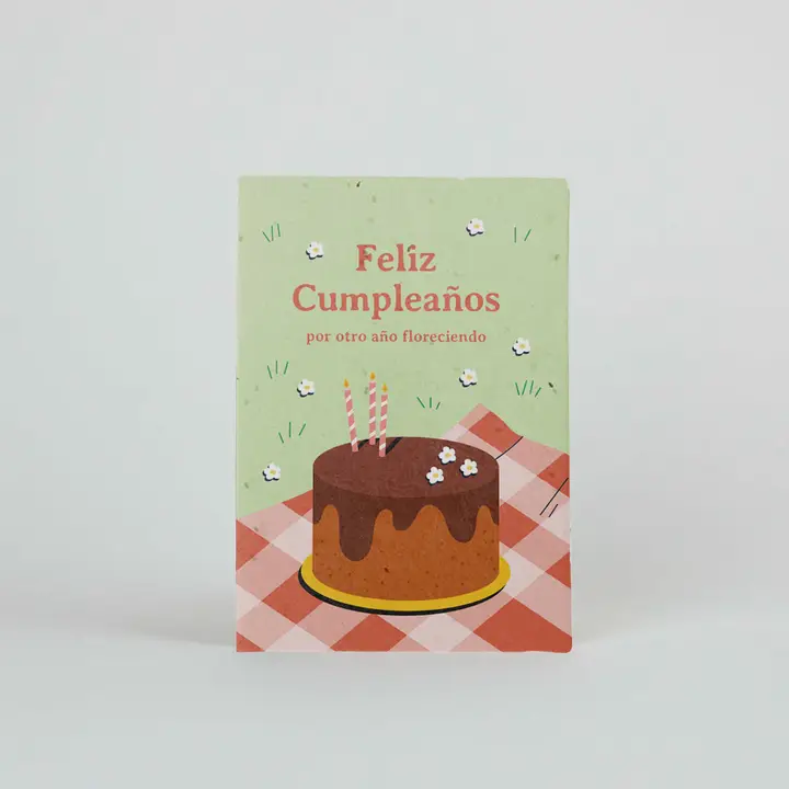 Tarjeta Plantable Feliz Cumpleaños