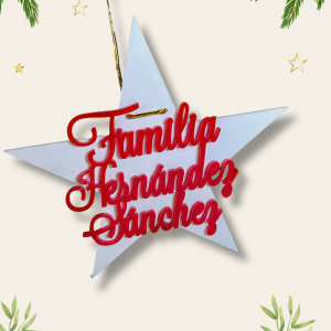 Estrella de familia metacrilato