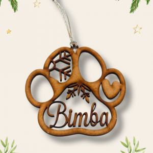 Colgante huella de perro personalizada