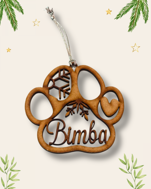 Colgante huella de perro personalizada