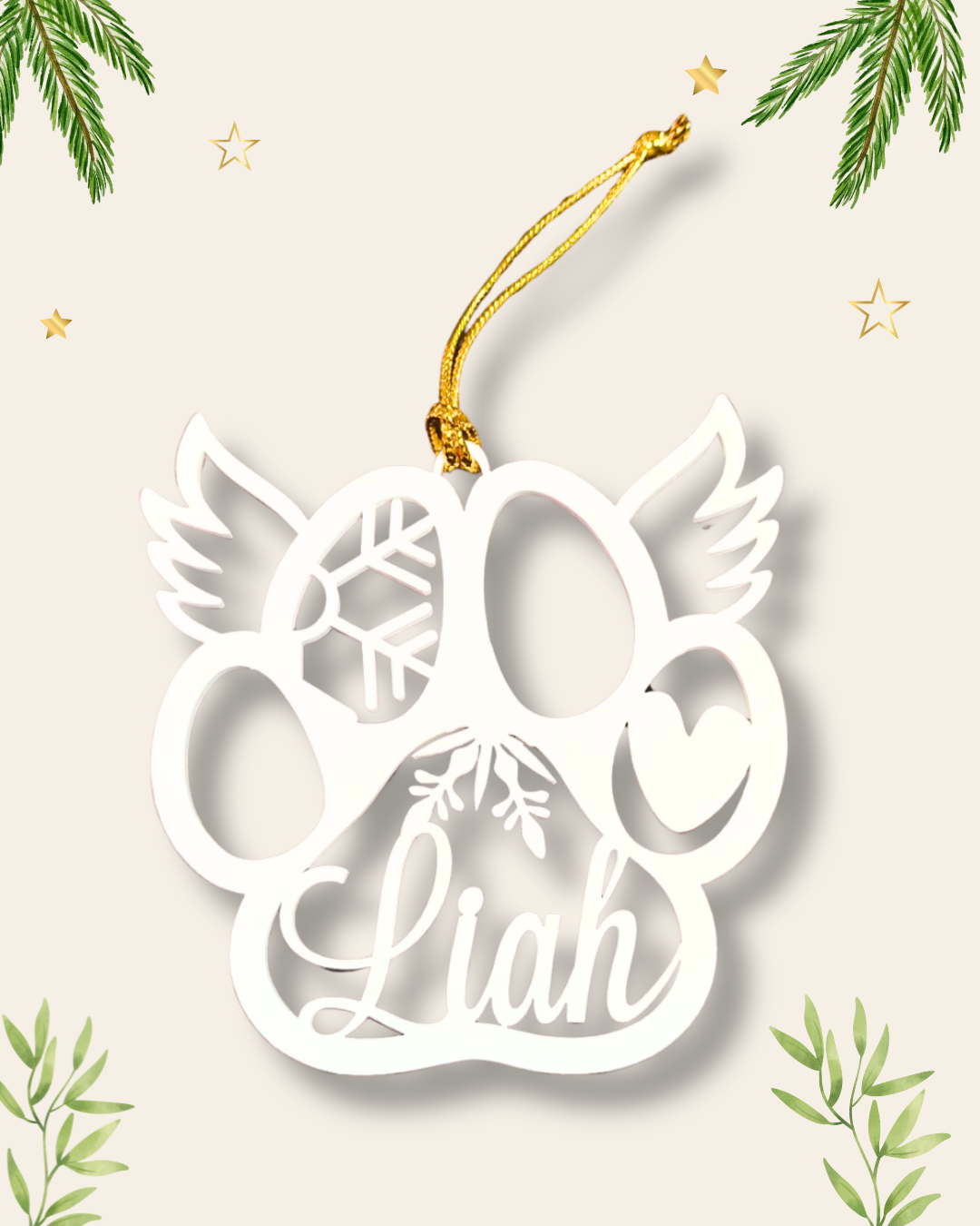 Huella de mascota con alas