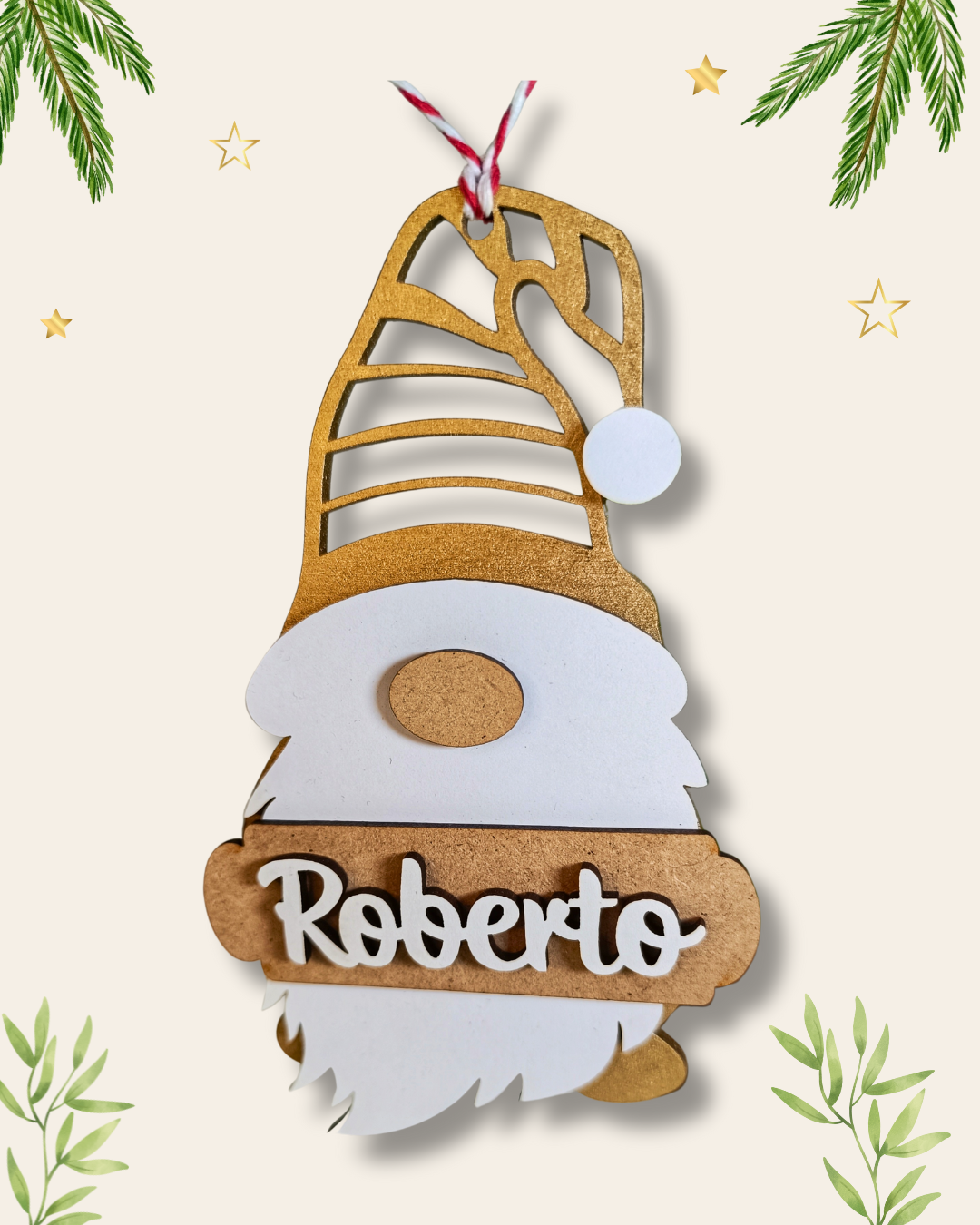 Gnomo dorado personalizado