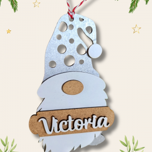 Gnomo plateado personalizado