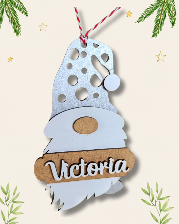 Gnomo plateado personalizado