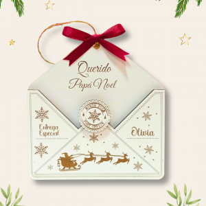 Sobre de Madera Personalizado Papá Noel