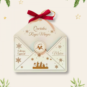 Sobre de Madera Personalizado Reyes Magos
