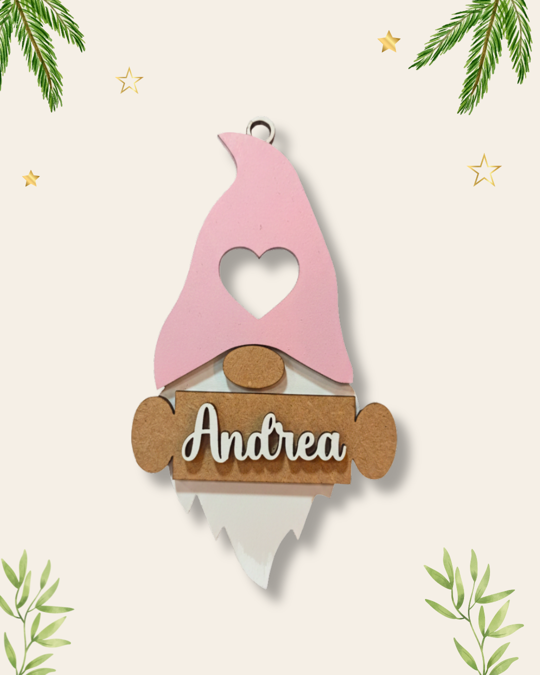 Gnomo rosa personalizado