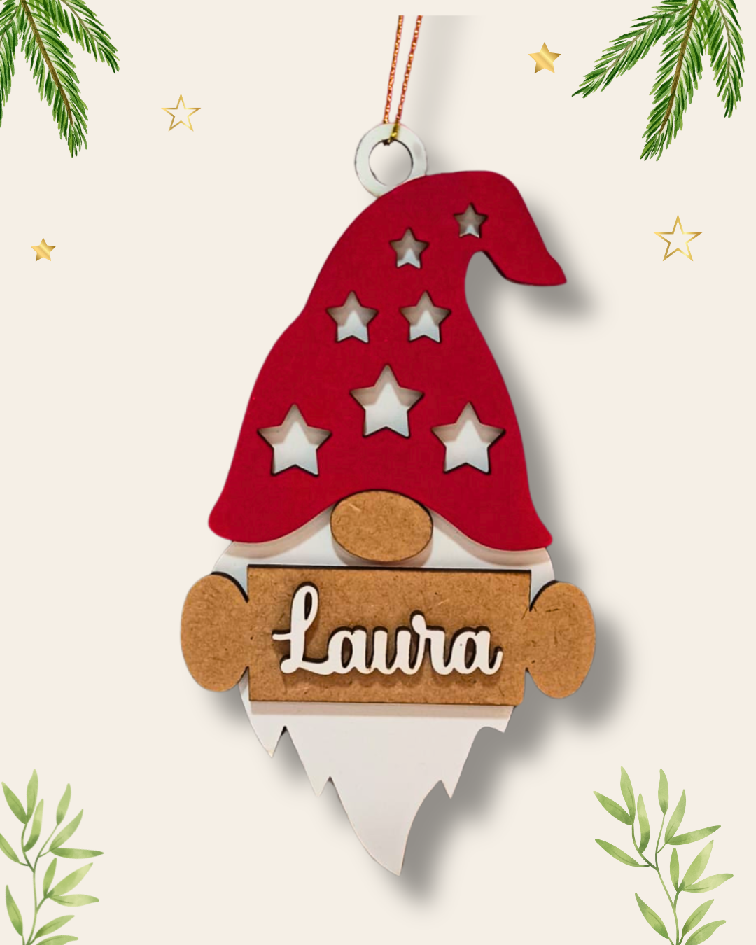 Gnomo rojo personalizado