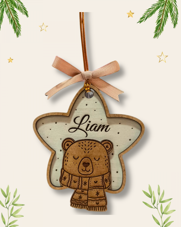Colgante estrella osito