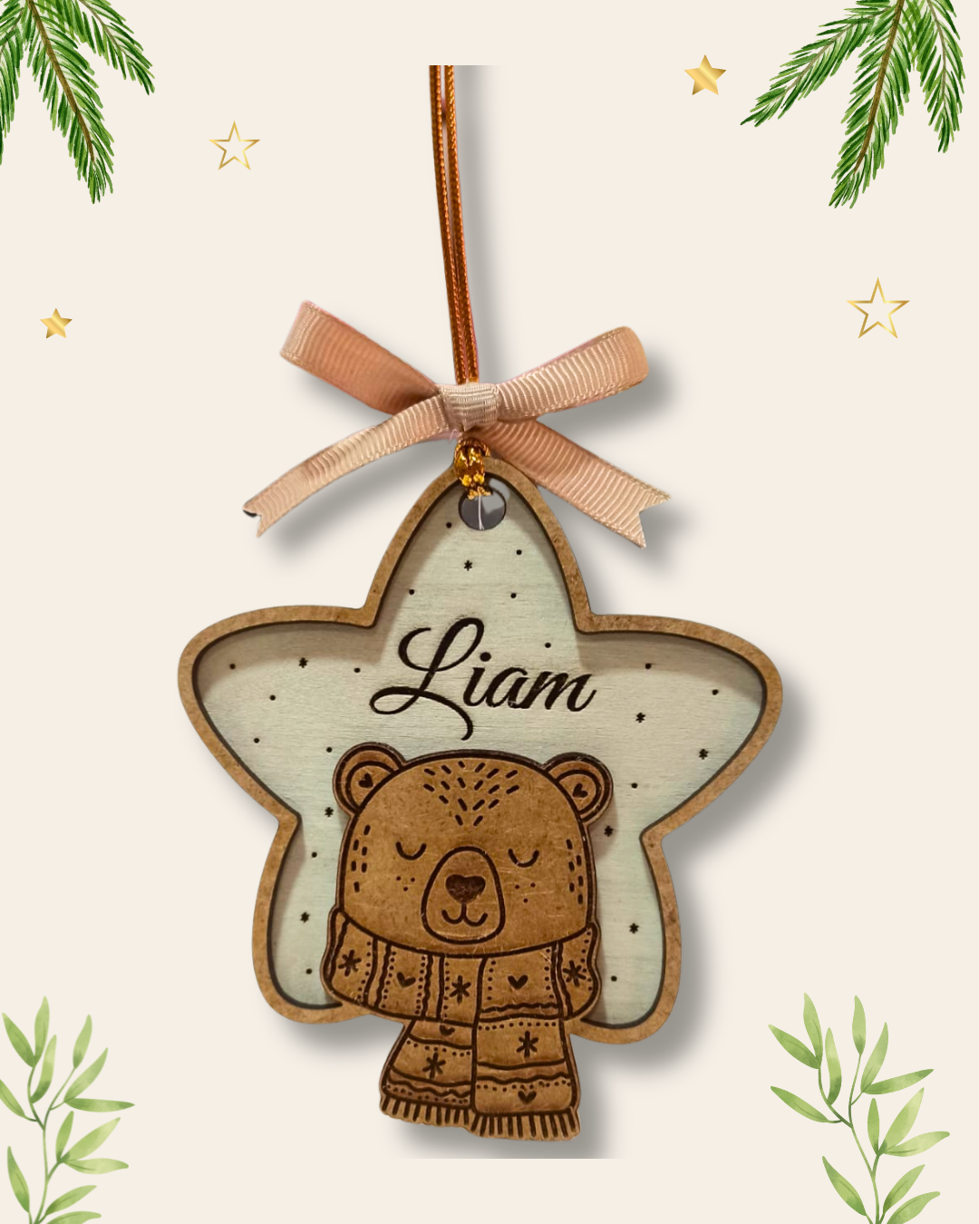 Colgante estrella osito