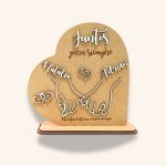 Placa corazón de madera