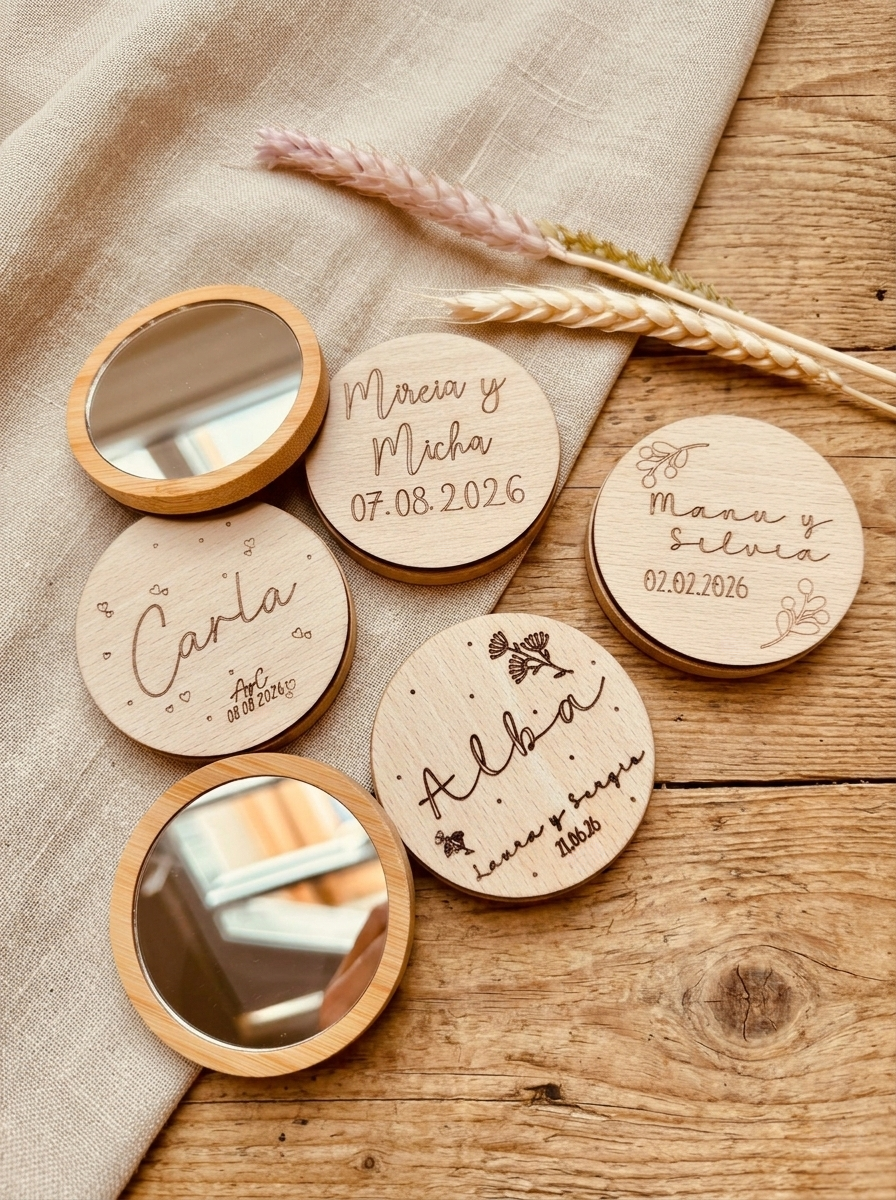 Espejo de madera personalizado